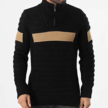 Classic Series - Jersey negro con cremallera