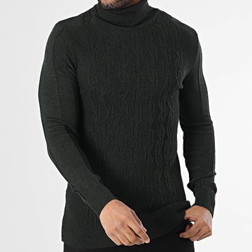 Classic Series - Jersey verde oscuro con cuello vuelto