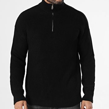 Classic Series - Jersey negro con cremallera