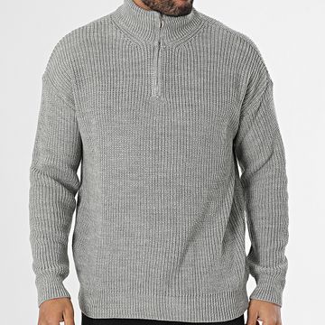 Classic Series - Jersey gris con cremallera