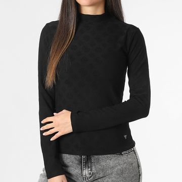 Guess - Camiseta de manga larga para mujer V5RI03-KCLG2 Negro