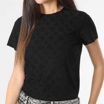 Guess - Camiseta de manga corta para mujer V5RI02-KCLG2 Negro