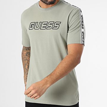 Guess - Camiseta a rayas Z4GI18-J1314 Verde caqui