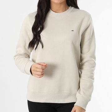 Tommy Jeans - Sudadera de mujer Flag Crew 9959 Beige