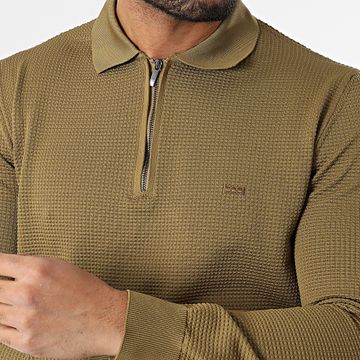 Classic Series - Jersey verde caqui con cremallera