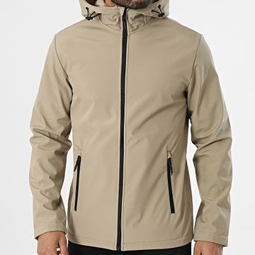 JJREBEL - Chaqueta con capucha y cremallera Liam Beige
