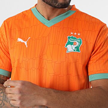 Puma - Camiseta réplica de fútbol con cuello en V de FIF Costa de Marfil 777187 Naranja