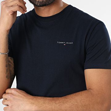 Tommy Jeans - Slim Linear Pecho Camiseta 1188 Azul Marino