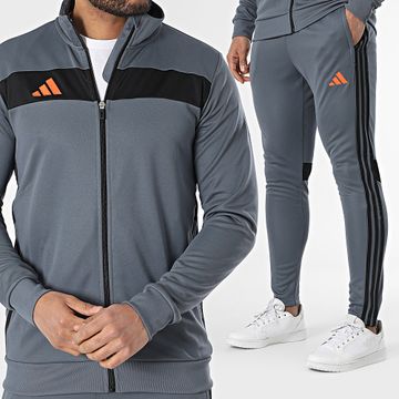 Adidas Performance - Chándal a rayas Tiro JD0468 Gris antracita