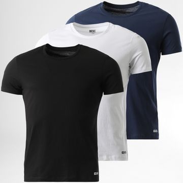 Diesel - Randal A17828-0LIAD Blanco Azul Marino Negro 3 Tee Shirt Pack