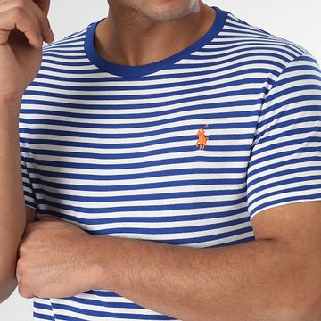 Polo Ralph Lauren - Camiseta a rayas Original Player Blanco Azul Real