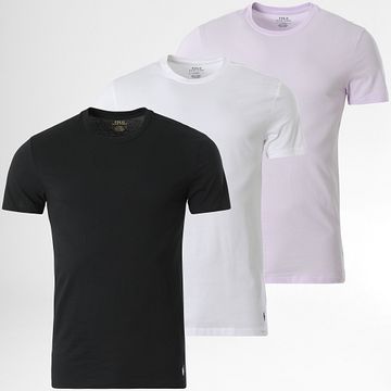 Polo Ralph Lauren - Lote de 3 Camisetas Original Player Blanco Negro Morado