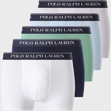 Polo Ralph Lauren - Pack De 5 Boxers Blanco Verde Lila Azul Marino