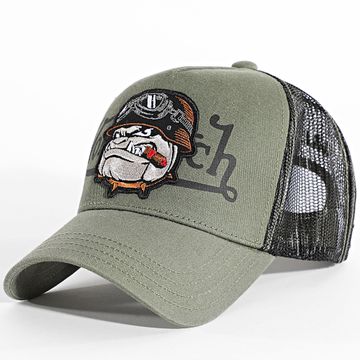 Von Dutch - Gorra Trucker VD-0-CAS1-BULL Caqui Verde Negro