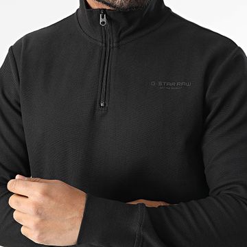 G-Star - D26452-D617 Sudadera de cuello alto con cremallera Negro