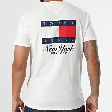 Tommy Jeans - Camiseta Heritage Flag 0346 Blanca