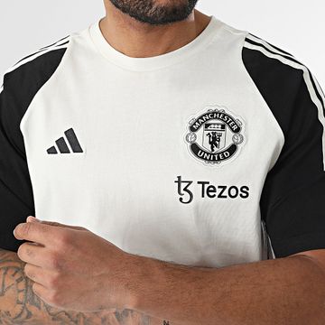 Adidas Performance - Manchester United Striped Sports Tee JE3735 Blanco Negro