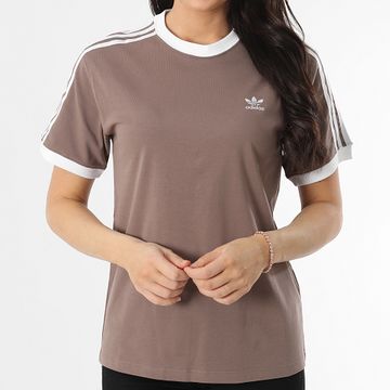 Adidas Originals - Camiseta 3 Rayas Mujer JD4570 Taupe
