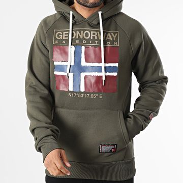 Geographical Norway - Sudadera con capucha Gaelig Verde caqui