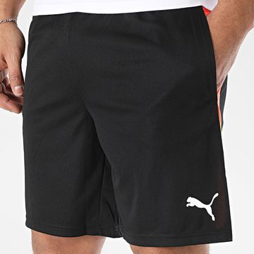 Puma - Individual LIGA Banded Jogging Shorts 659519 Negro Naranja Fluo