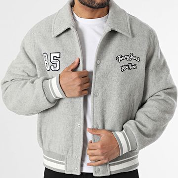Tommy Jeans - 1119 Chaqueta Varsity Gris