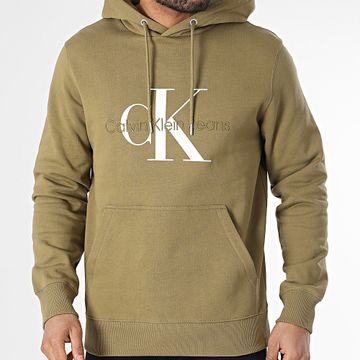 Calvin Klein - Sudadera con capucha 0805 Verde caqui