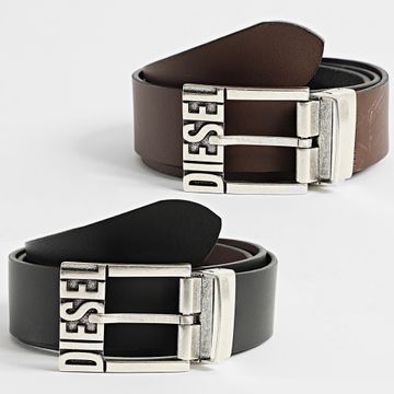 Diesel - B Shift Cinturón reversible X08879-PR227 Negro Marrón
