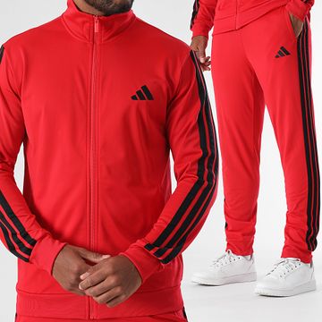Adidas Performance - Chándal 3 Rayas JI8852 Rojo