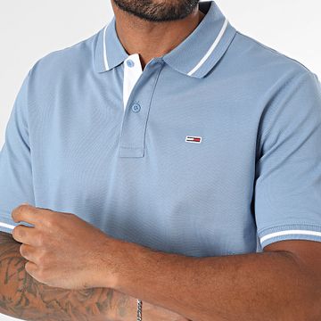 Tommy Jeans - Polo Manga Corta Tipped 0745 Azul Claro