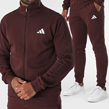 Adidas Performance - Chándal 3 rayas JI8879 Burdeos