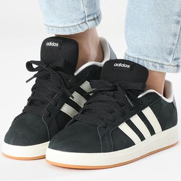 Adidas Performance - Grand Court 00s K JH6178 Core Balck Off White Gum Zapatillas Mujer