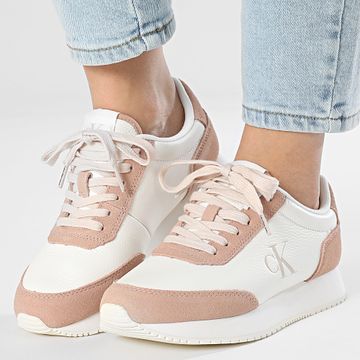 Calvin Klein - Zapatillas Mujer Runner Laceup Low Mix 1798 Bright White Tuscany