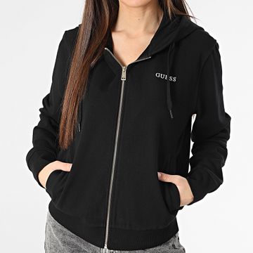 Guess - Sudadera con capucha y cremallera O5RQ01-KCO31 de mujer Negro