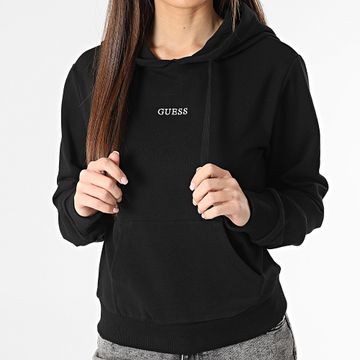 Guess - Sudadera con capucha para mujer O5RQ02-KCO31 Negro