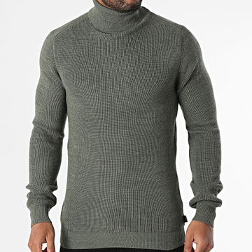 Armita - Suéter de cuello alto verde caqui