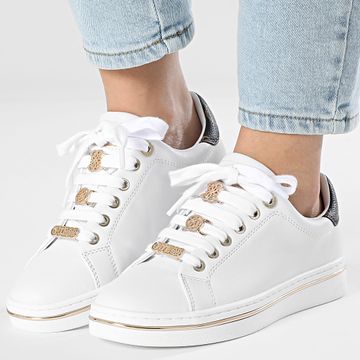 Guess - Baskets Femme FLPSTAELE12 Blanco Doré