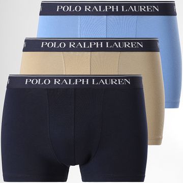 Polo Ralph Lauren - Set De 3 Boxers Azul Marino Beige Claro