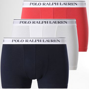 Polo Ralph Lauren - Juego De 3 Calzoncillos Boxer Blanco Rojo Azul Marino