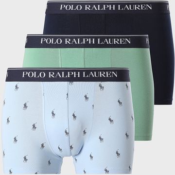 Polo Ralph Lauren - Juego De 3 Boxers Azul Marino Verde Claro