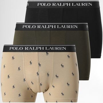 Polo Ralph Lauren - Juego De 3 Calzoncillos Negro Caqui Verde Beige