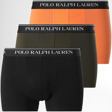 Polo Ralph Lauren - Juego De 3 Boxers Negro Naranja Verde Caqui