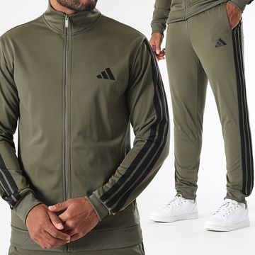 Adidas Performance - Chándal 3 Rayas JI8854 Caqui Verde