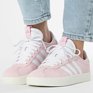Adidas Performance - VL Court 3.0 Zapatillas Mujer JP5325 Rosa Claro Calzado Blanco Off White