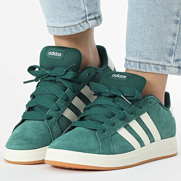 Adidas Performance - Zapatillas Grand Court 00s K JP5893 Collegiate Green Off White Gum 10 para mujer
