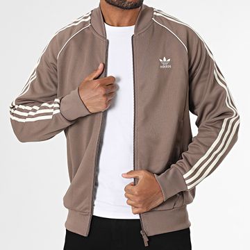 Adidas Originals - JP2519 Chaqueta con cremallera marrón beige