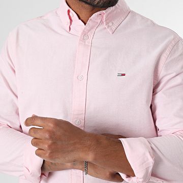 Tommy Jeans - Camisa Oxford Manga Larga Regular 0667 Rosa