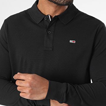 Tommy Jeans - Polo Slim Manga Larga 0232 Negro
