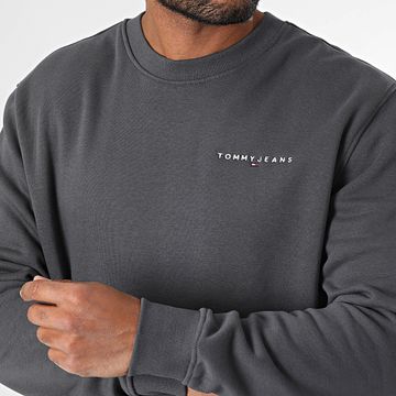 Tommy Jeans - Sudadera lineal de cuello redondo 0249 Gris antracita