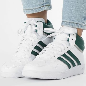 Adidas Performance - Zapatillas altas de mujer Hoops 4.0 Mid J JI0905 Calzado Blanco Core Verde Gris Dos