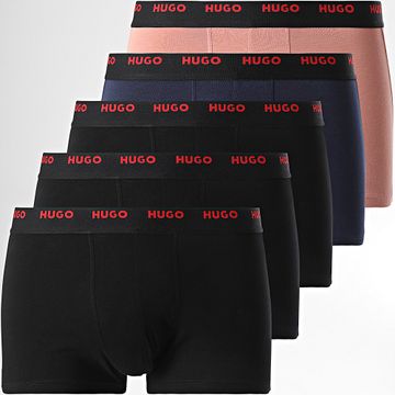 HUGO - Pack De 5 Boxers 50532619 Negro Azul Marino Rosa